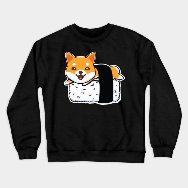 Shiba inu sushi doge doggo meme Crewneck Sweatshirt by franzaled